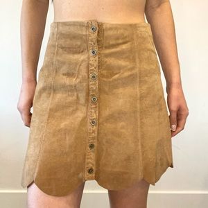 Genuine Leather Mini Skirt